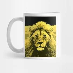 Lion Stare Up Close Mug